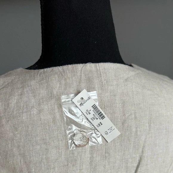 Madewell Single Breasted Linen Vest - Picture 4 of 9